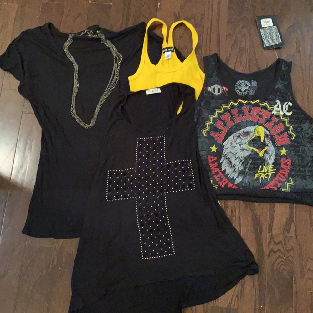 Bundle of 6 edgy tops